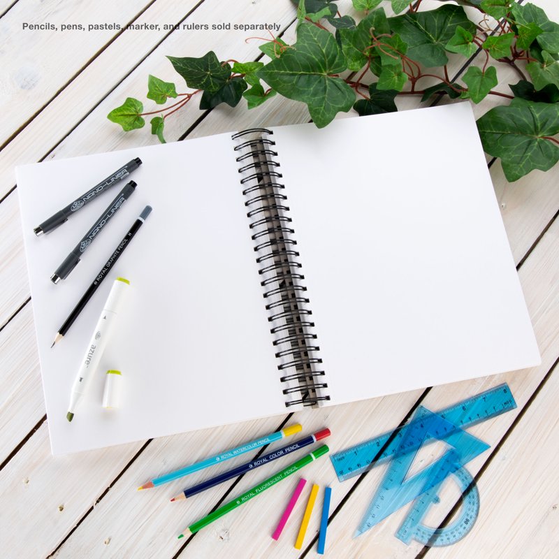 Bee Inspired Mixed Media Sketchbook Pad - 120 Sheets, Heavyweight Spiral Bound 9x12