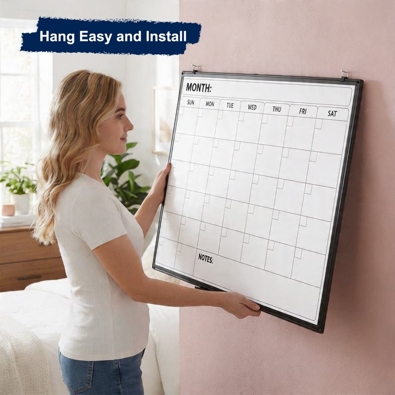 Magnetic Dry Erase Calendar Board 36x24 Inch Wall Whiteboard Organizer