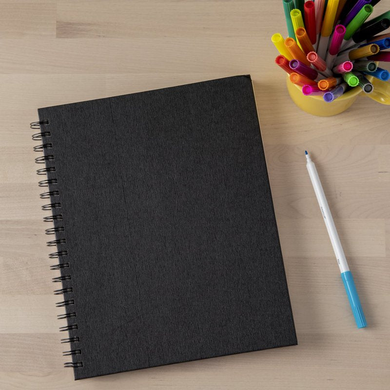 Artist's Loft Black Wirebound Sketchbook - 8.5x11 Inch, Acid-Free, 12 Pack