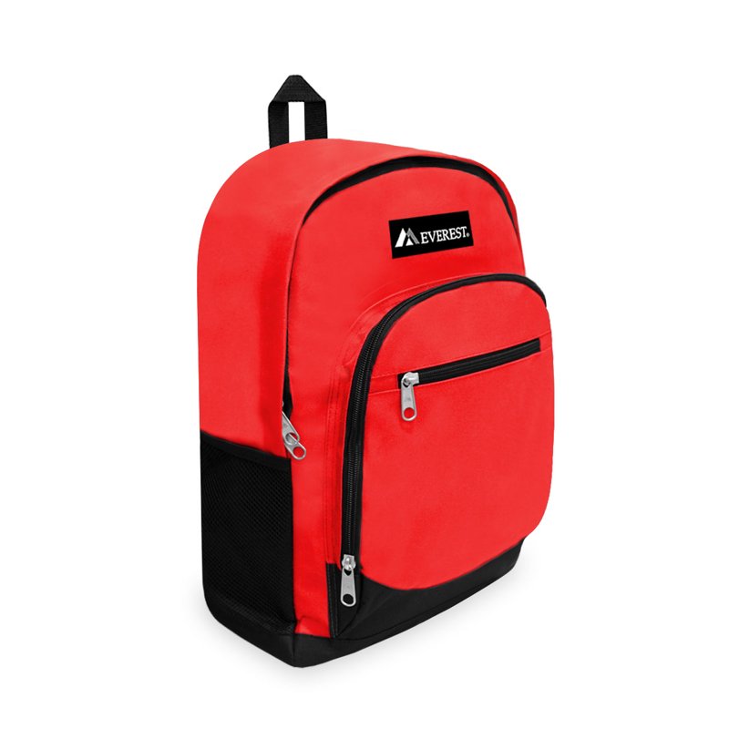 Unisex Casual Backpack with Side Mesh Pockets - Multiple Colors