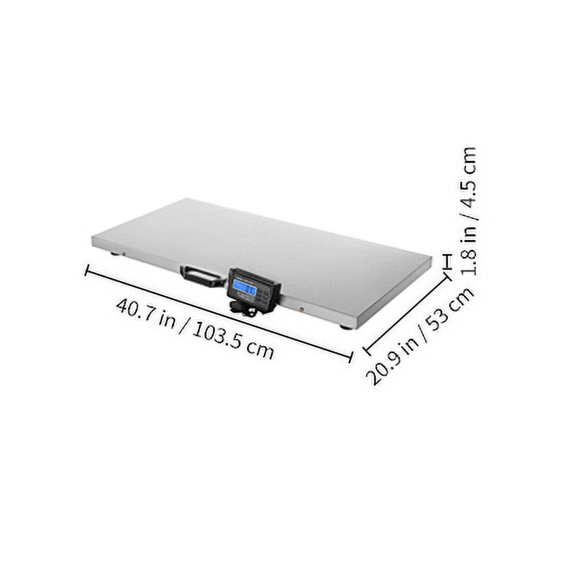 700lbs Digital Livestock & Pet Scale Large Stainless Steel Platform with LCD Display