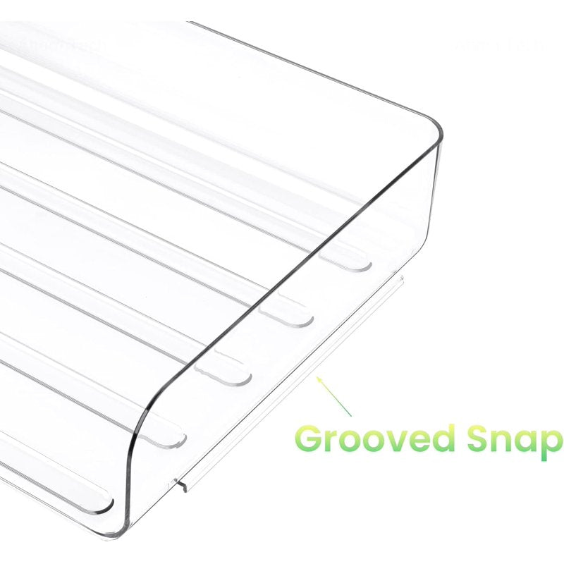 Stackable Desk Paper Tray Set - A4 Clear PET Office Organizer for Files & Documents