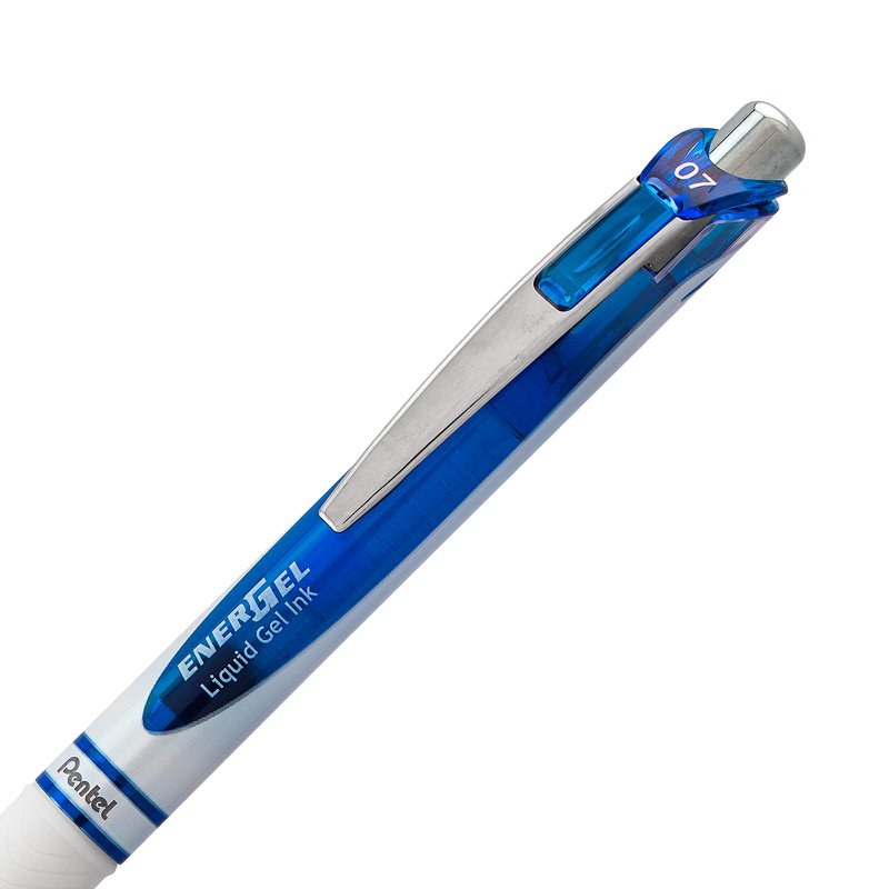 Pentel EnerGel RTX Pearl Gel Pen 0.7mm Medium Line Blue Ink 12 Pack