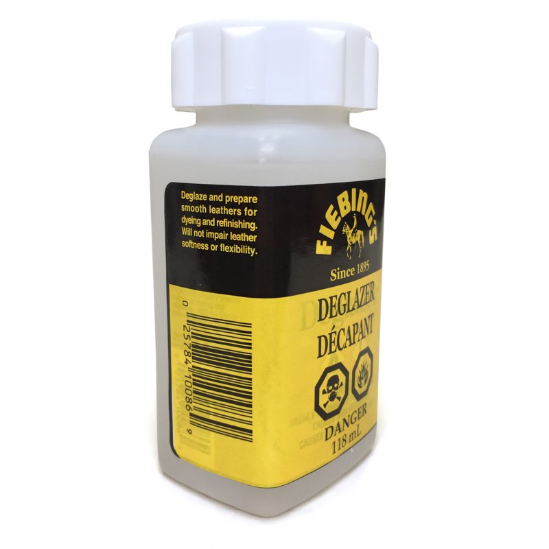 Leather Deglazer for Leathercraft & Restoration - 4 Fl Oz Clear Prep Solution
