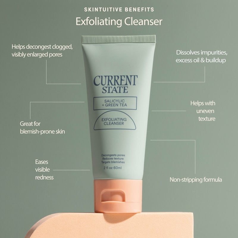 Salicylic Green Tea Exfoliating Facial Cleanser for Acne-Prone Skin - 2 fl oz