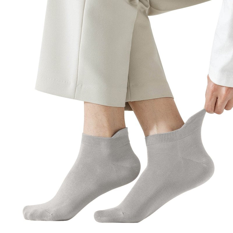 IYTR Mens Socks Mesh Ventilation Footies 6 Pairs Gray - Non Slip Lightweight