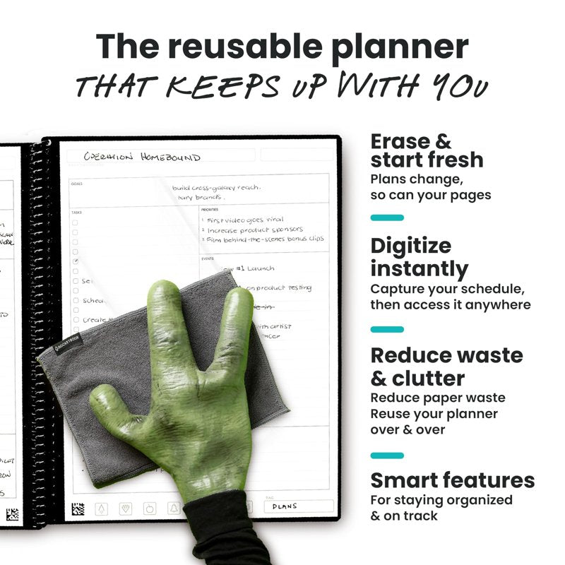 Reusable Digital Planner with Erasable Pages - Daily Weekly Monthly Organiser