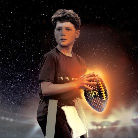 LED Light Up Football - Junior Size Glow in the Dark for Night Play