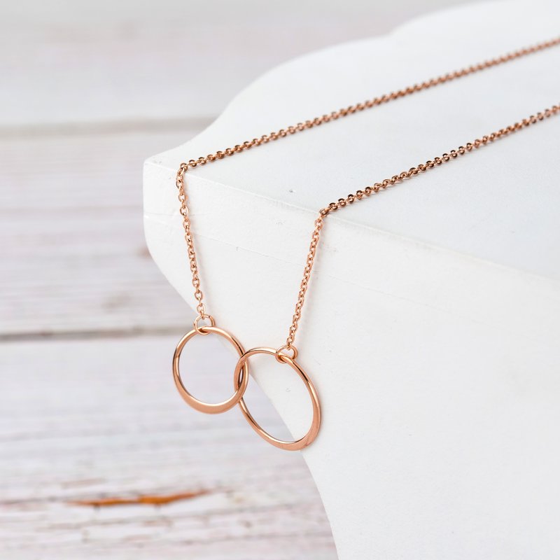 Mother's Day Necklace Gift Set with Card - Heart Pendant & Infinity Ring