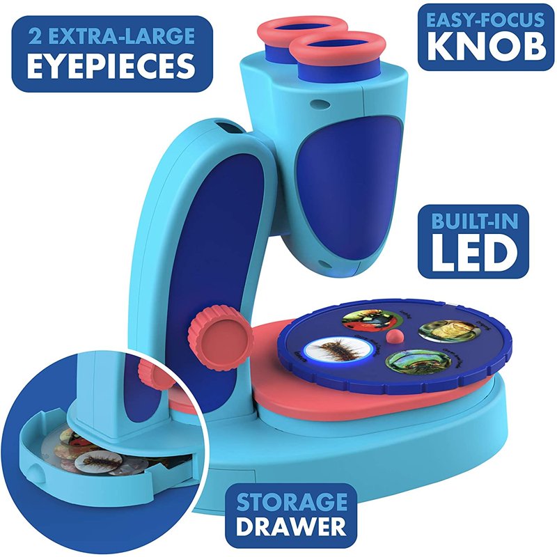 Kids Microscope STEM Toy for Ages 5+ - Educational Science Exploration Kit