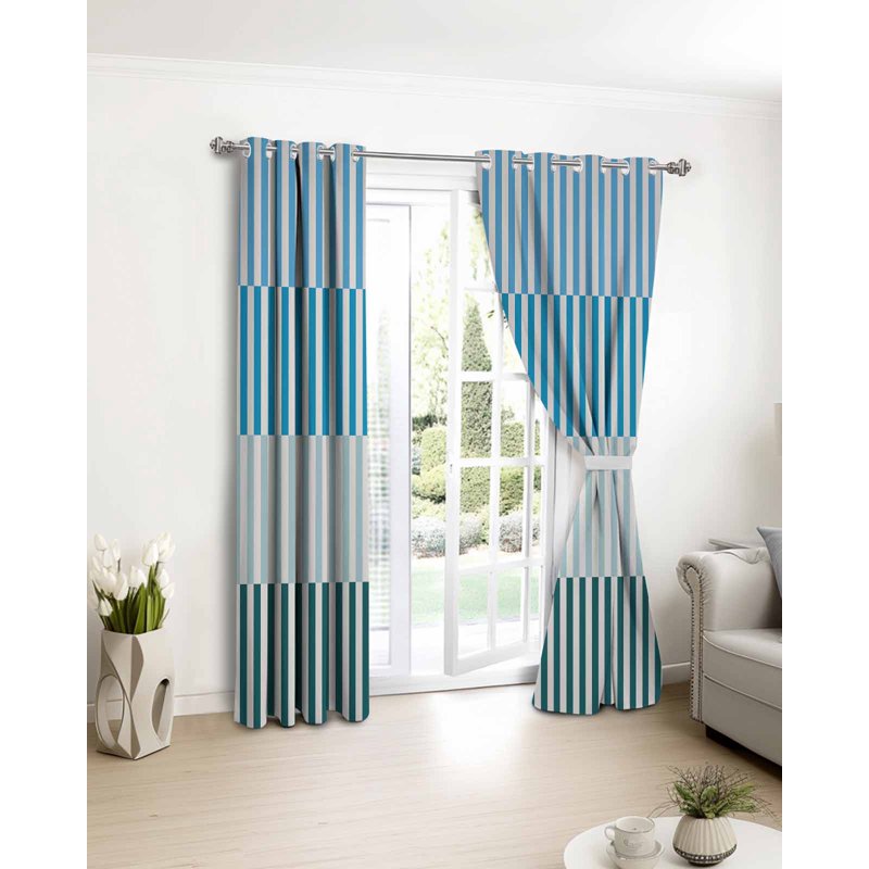 Blackout Curtains for Bedroom and Living Room - Thermal Insulated Vertical Striped Drapes 42x54 Set
