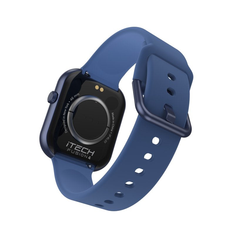Unisex Smartwatch with Interchangeable Silicone Strap - Fitness & Health Tracking
