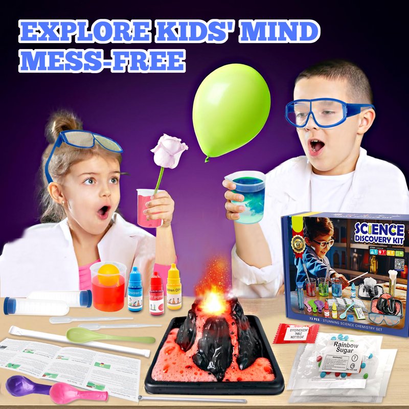 Kids Science Kit with 68 Lab Experiments STEM Learning Toys for Ages 8-12