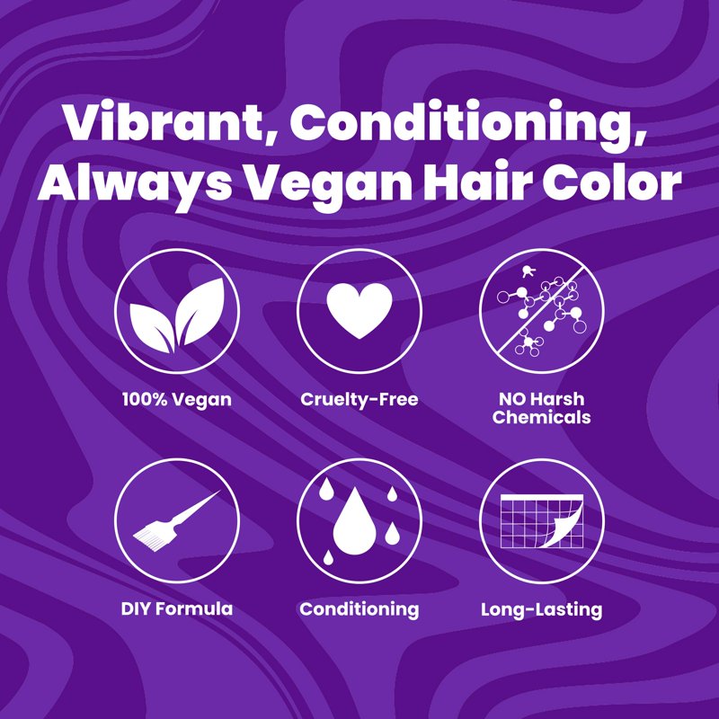 Vegan Semi-Permanent Hair Color Dye - Long Lasting, Cruelty-Free, Multiple Shades