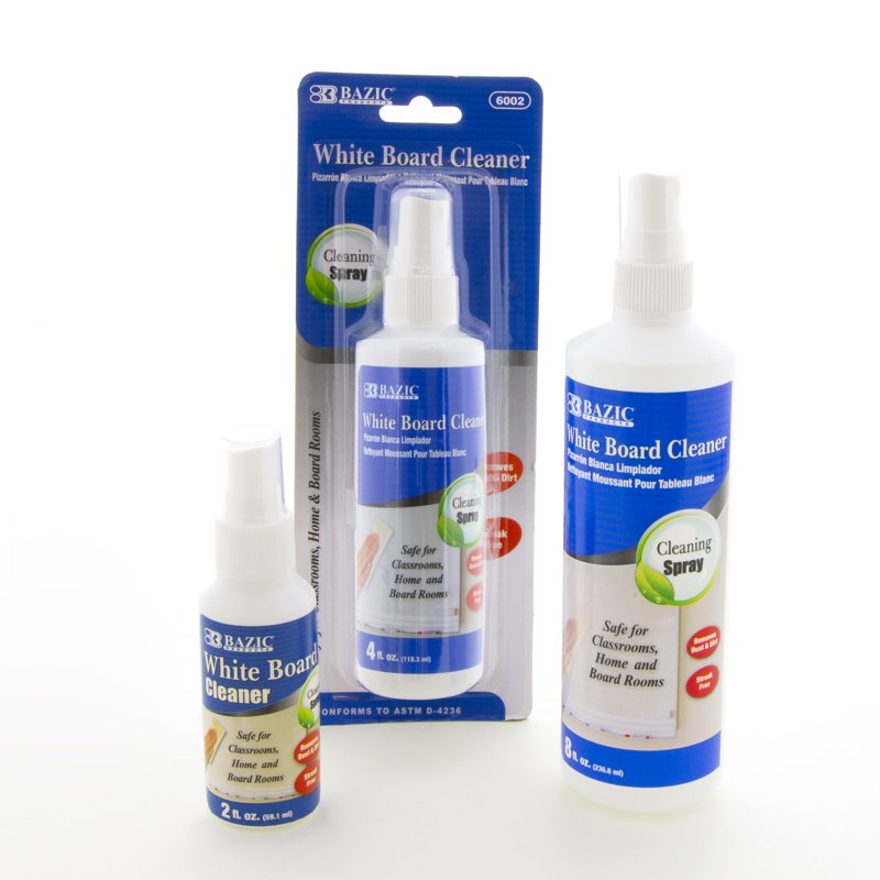 Bazic Dry Erase Spray 4 oz Whiteboard Cleaner - 2 Pack