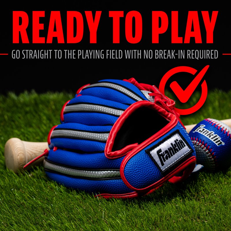 Kids Teeball Glove and Ball Set - 9 Inch, Lightweight, Right Hand Throw