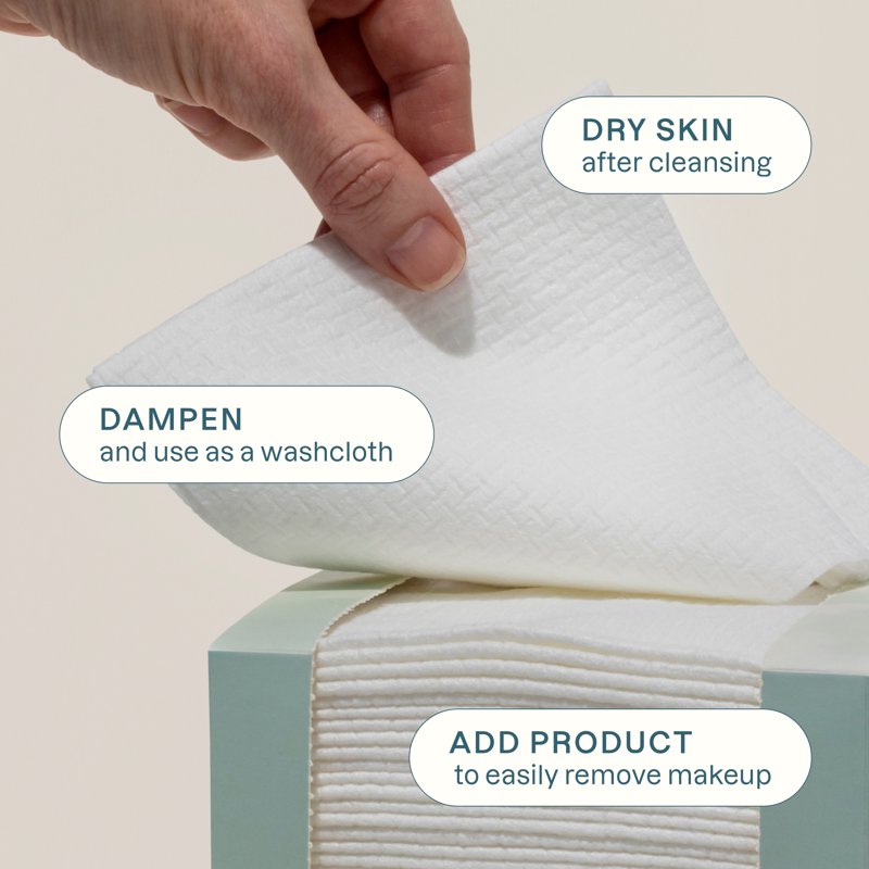 Disposable Hypoallergenic Face Towels - Extra Large, 40 Count