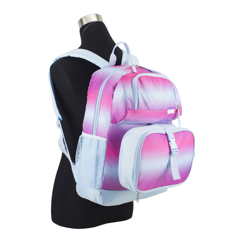 Unisex 4-Piece School Backpack Set with Lunch Box Shoe Pouch and Storage Case