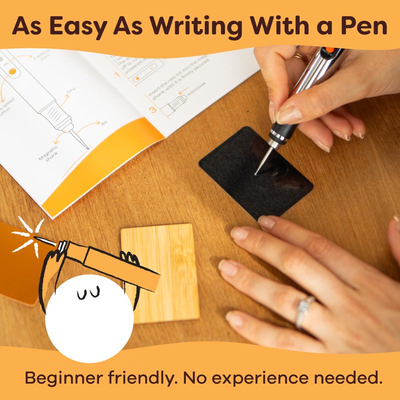 Engraving Pen for Artists & DIYers - Cordless, Rechargeable, 50+ Surfaces