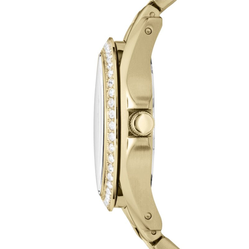 Multifunction Women's Watch 38mm Gold-Tone Stainless Steel with Crystal Dial