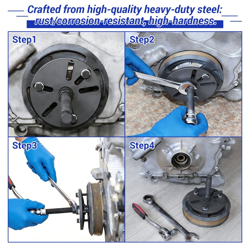 Automotive Harmonic Balancer Puller & Installer Set - 59 Pieces for Vehicle Maintenance