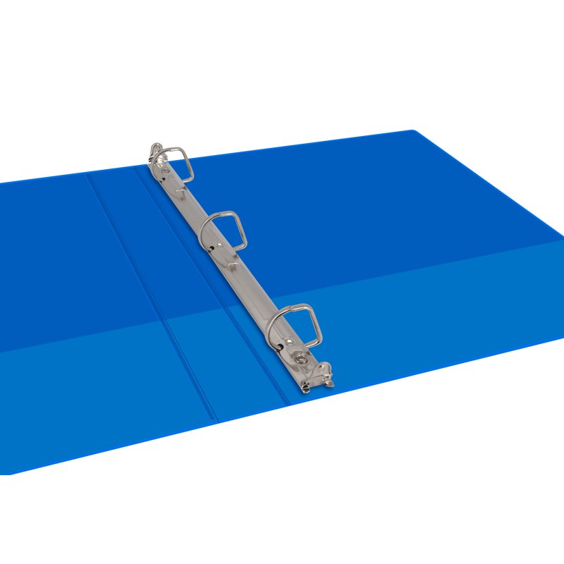 Durable Blue 1-Inch Binder with 220 Sheets & Pocket Storage