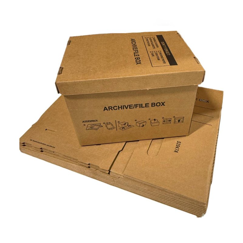6 Pack Small File Storage Boxes with Lids - 15x12x10 inch Document Organizers with Handles