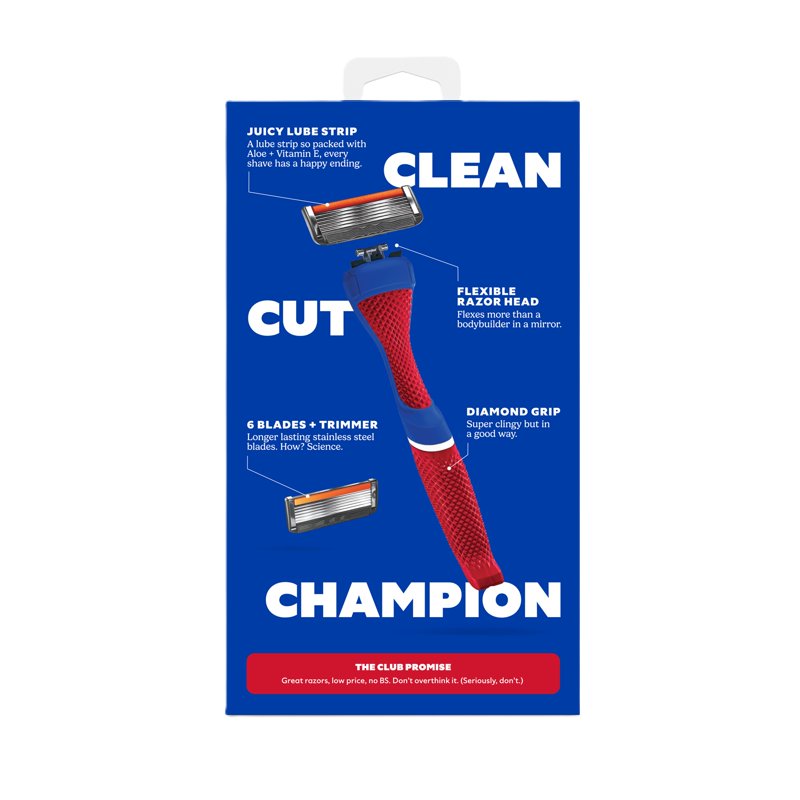 College Themed 6-Blade Razor Starter Set with Limited-Edition Handle