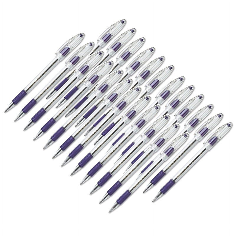 Ballpoint Pen Set - Medium Point, Refillable, 24 Pack Violet Office Supplies
