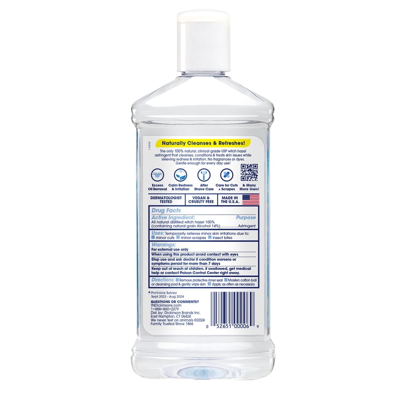 Natural Witch Hazel Astringent - Face & Body Skin Toner, 16 fl oz - 3 Pack