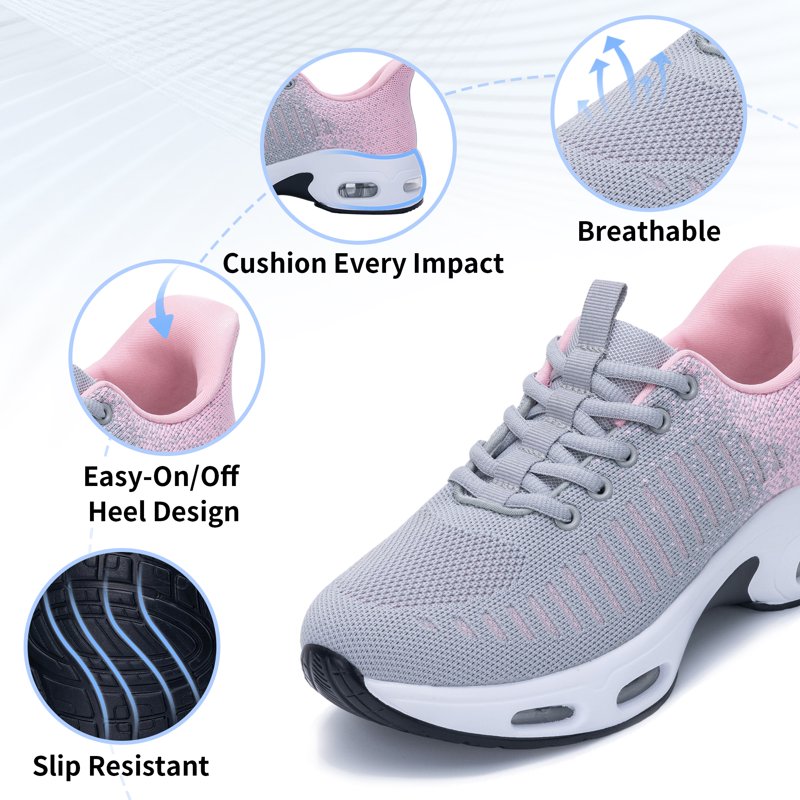 Women's Slip-On Athletic Sneakers - Comfortable Easy Wear Tennis Shoes