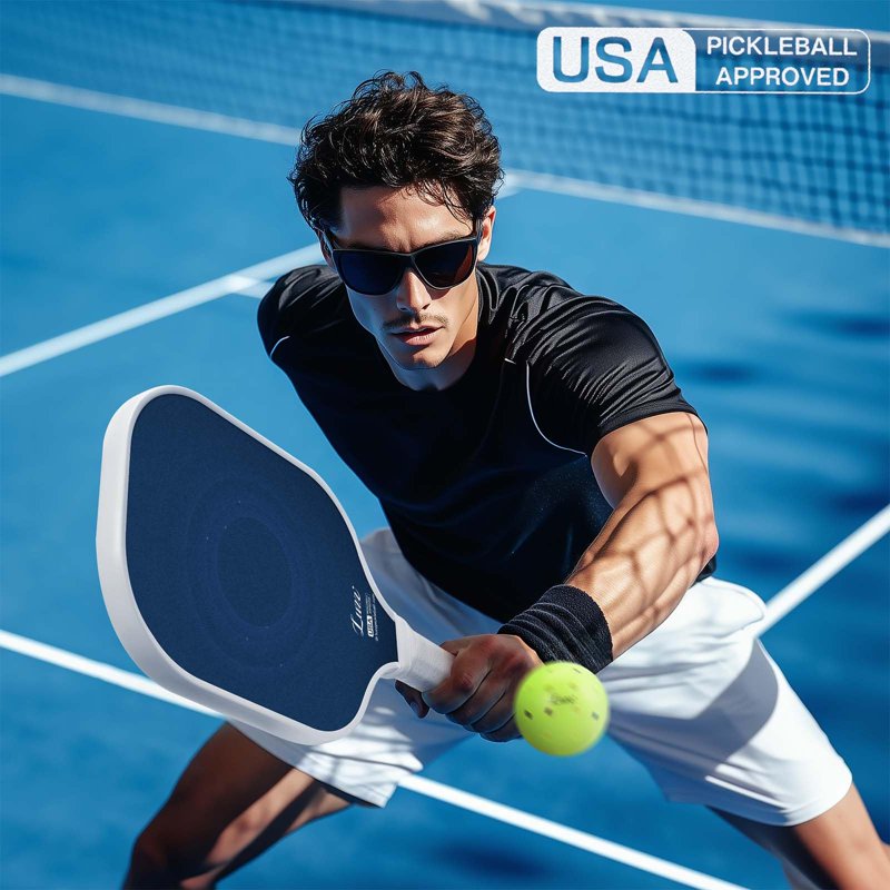 Luzz 16mm Carbon Fiber Pickleball Paddle - Sandblasted 3K T700 USAPA Approved