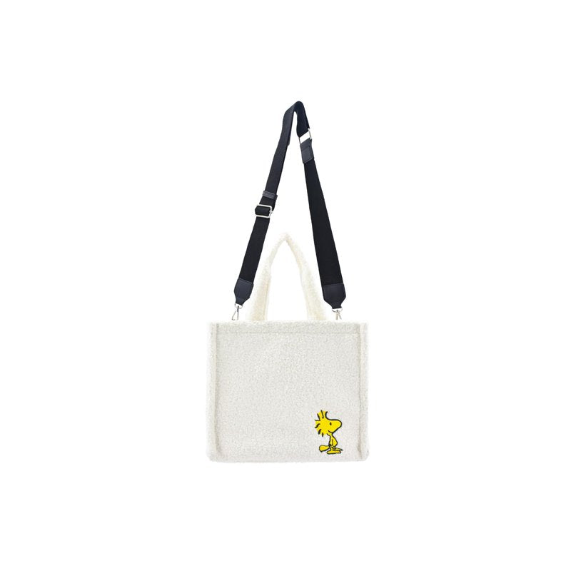 Peanuts Snoopy and Woodstock Tote Bag with Adjustable Crossbody Strap