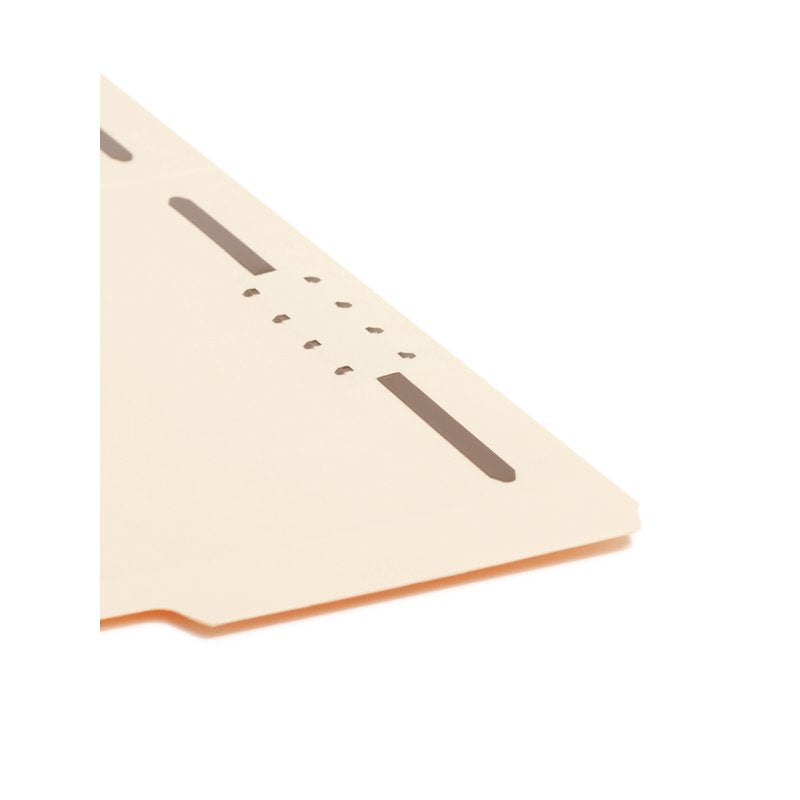 Office File Folders with Fasteners - Manila 1/3 Cut Top Tab, 50 Pack