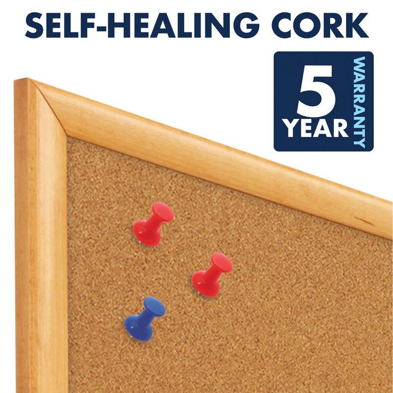 Quartet Classic Series Cork Bulletin Board 48x36 Oak Frame Office & Home