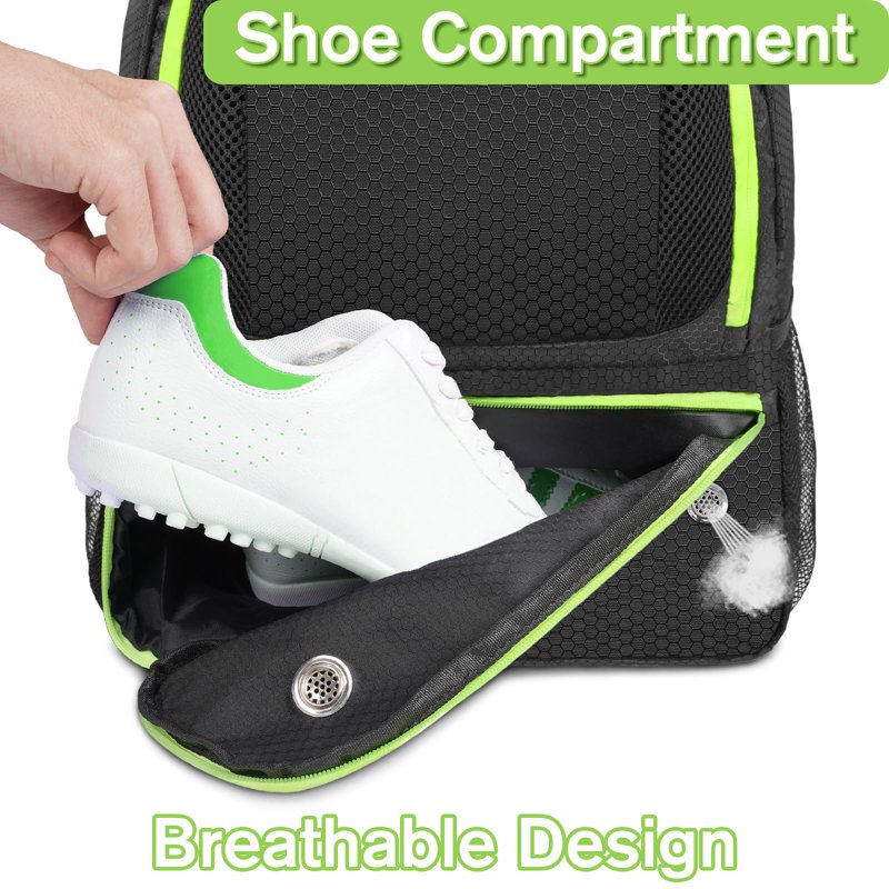 Omlopp Soccer Backpack Black – 28L Water-Resistant Ball Holder & Shoe Compartment