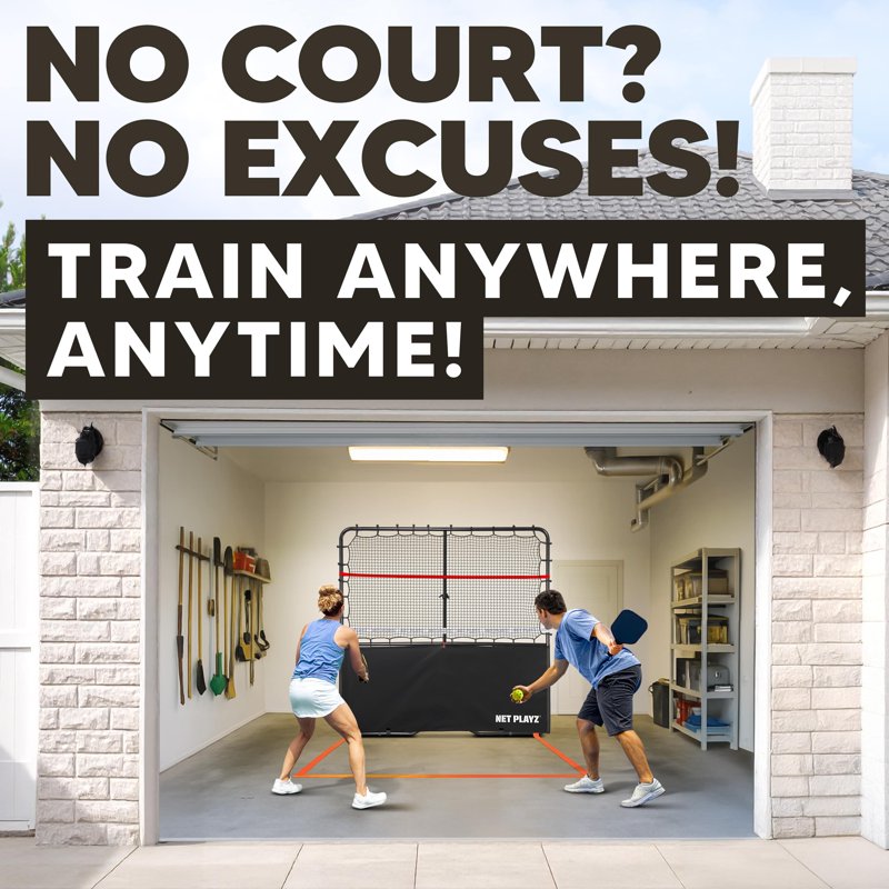 6 ft Pickleball Rebounder Training Aid – Adjustable Angles, Easy Setup for Forehands, Backhands, Dinks, Volleys