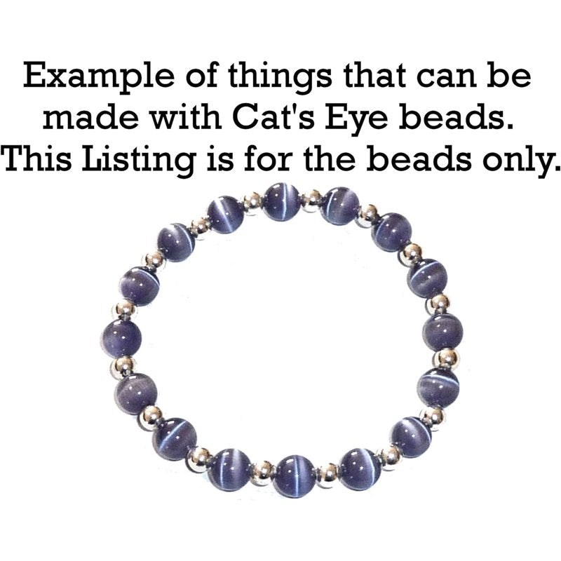 Bulk Assorted Colors Cats Eye Beads - 8mm, 10 Strands Jewelry Making