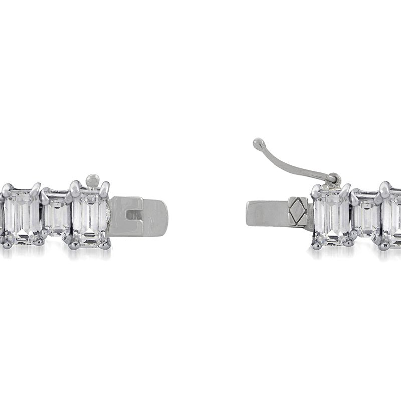 Sterling Silver CZ Bracelet 11 Ctw Total Carat Weight Elegant Jewelry