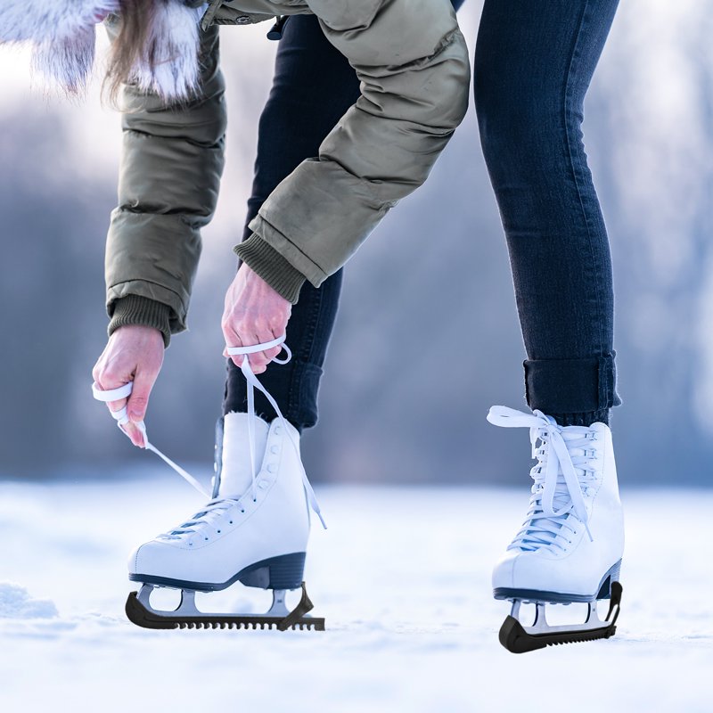 Adjustable Ice Skate Blade Guards Set - Protects Hockey & Figure Skates