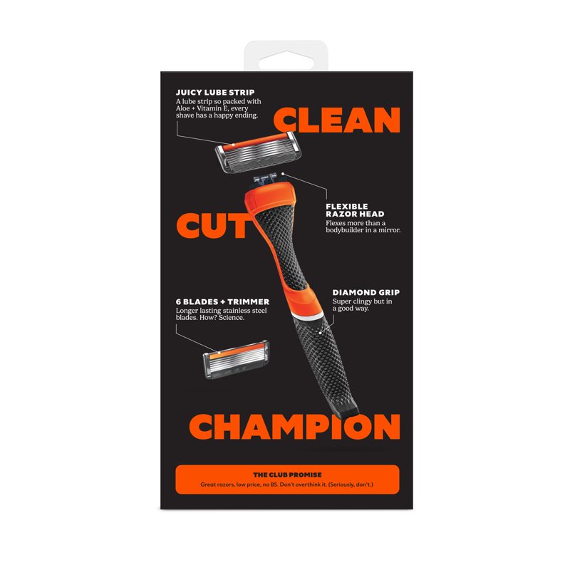 College Razor Set with Limited-Edition Handle - 6-Blade Shaving Kit for Men