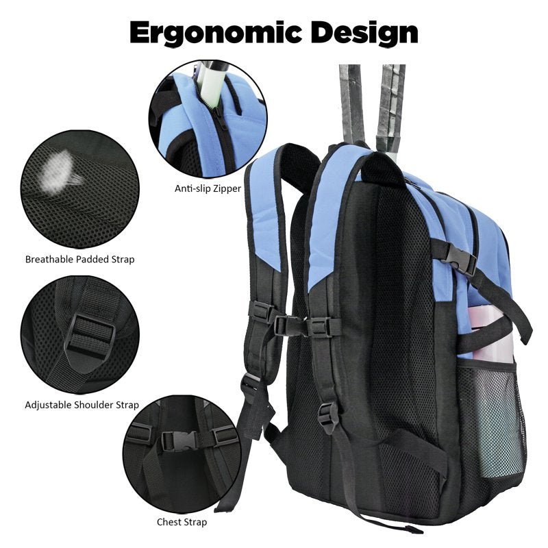 Large Capacity Tennis Backpack Bag with Ventilated Shoe Compartment