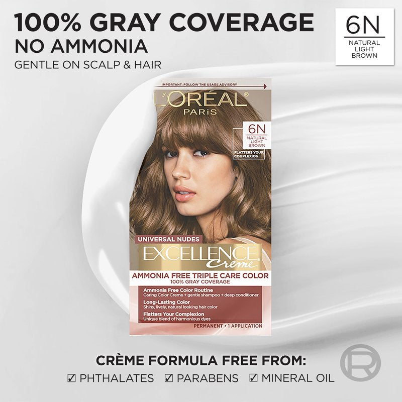 Permanent Hair Color Kit with 100% Gray Coverage – Multiple Shades Available