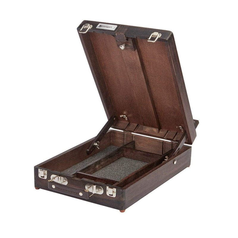 Wooden Tabletop Art Easel with Storage Box - Adjustable & Portable Artist Stand