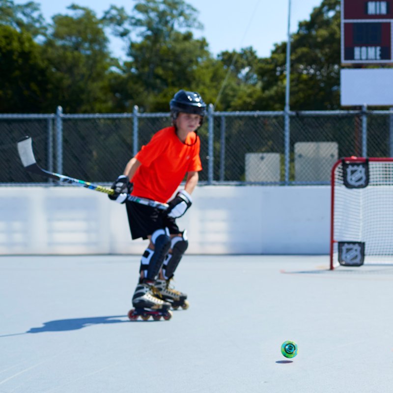 Street Hockey Balls - Low-Bounce PVC Multi-Color 3-Pack for Outdoor Play