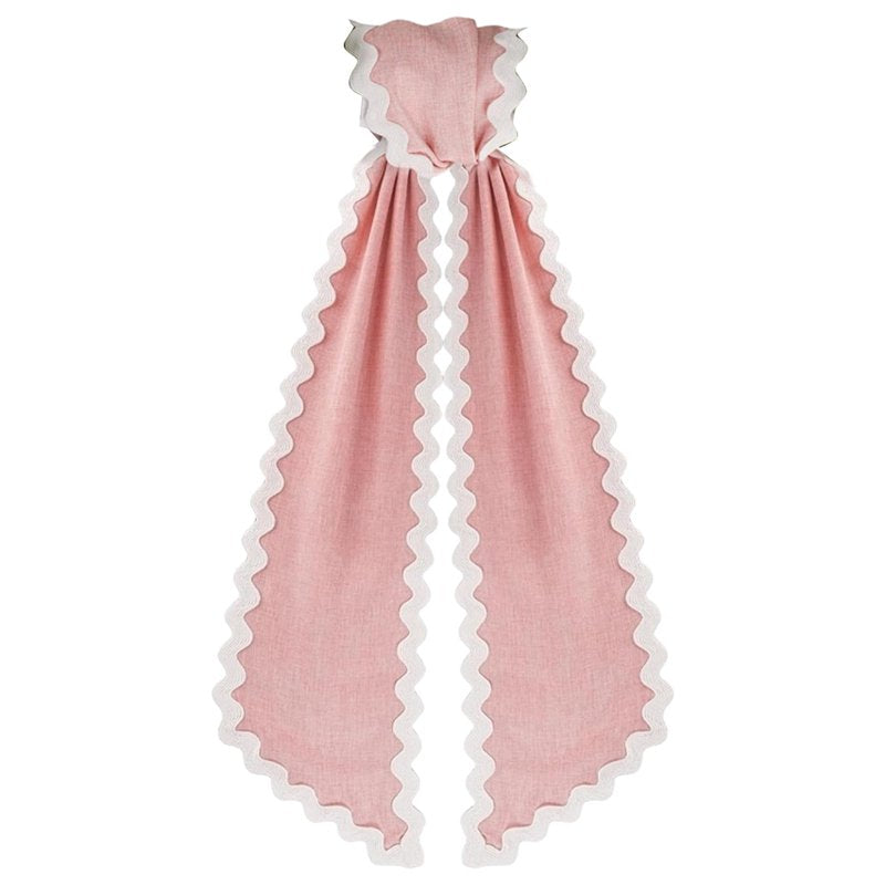 Decorative Wreath Sash Ribbon with Lace Trim for Front Door Holiday Wedding