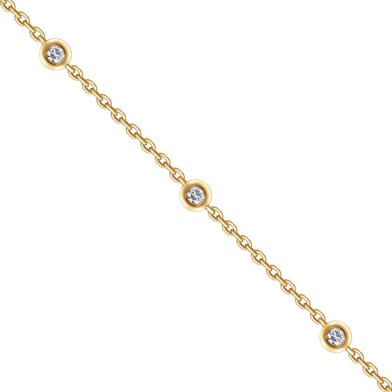 Lab Grown Diamond Bracelet for Women 1/5 Ct Sterling Silver Jewelry