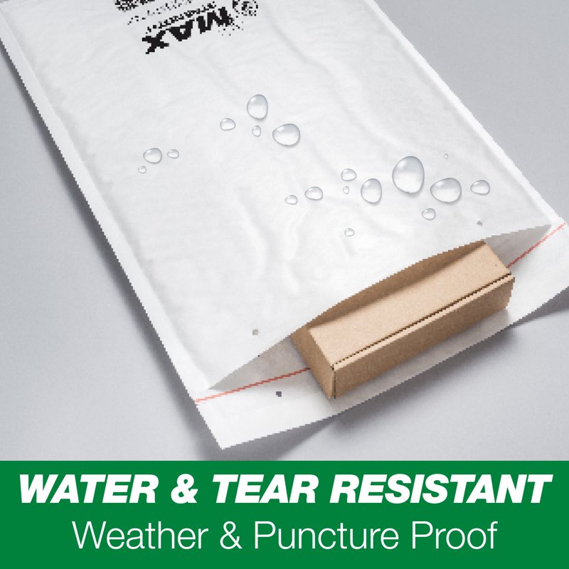 Self-Sealing Poly Bubble Mailers 6x9 White Pack of 8 - Water & Tear Resistant