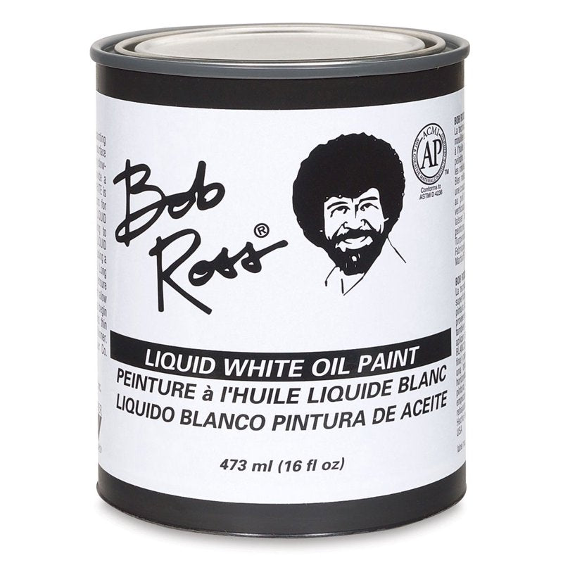 Liquid Base Coat for Oil Painting - White 16 oz. | Smooth Blending Medium