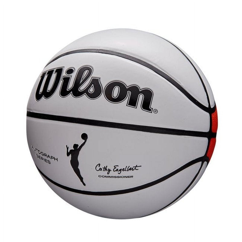 Wilson WNBA Autograph Basketball - 28.5 Inch White & Orange Display Trophy Ball